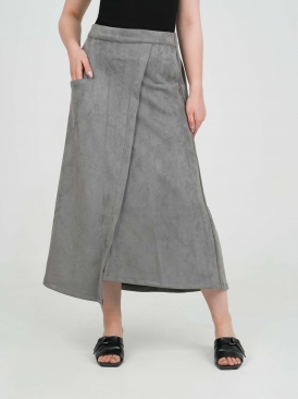 دامن اتیک رنگ طوسی 