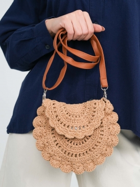 توت بگ ماهلین رنگ نسکافه ای کرم