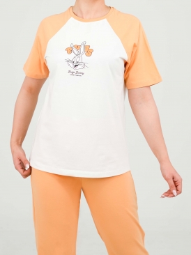 تیشرت ایلما رنگ سفید _ سفید صورتی _ نارنجی _ سبز آبی _ سبز _