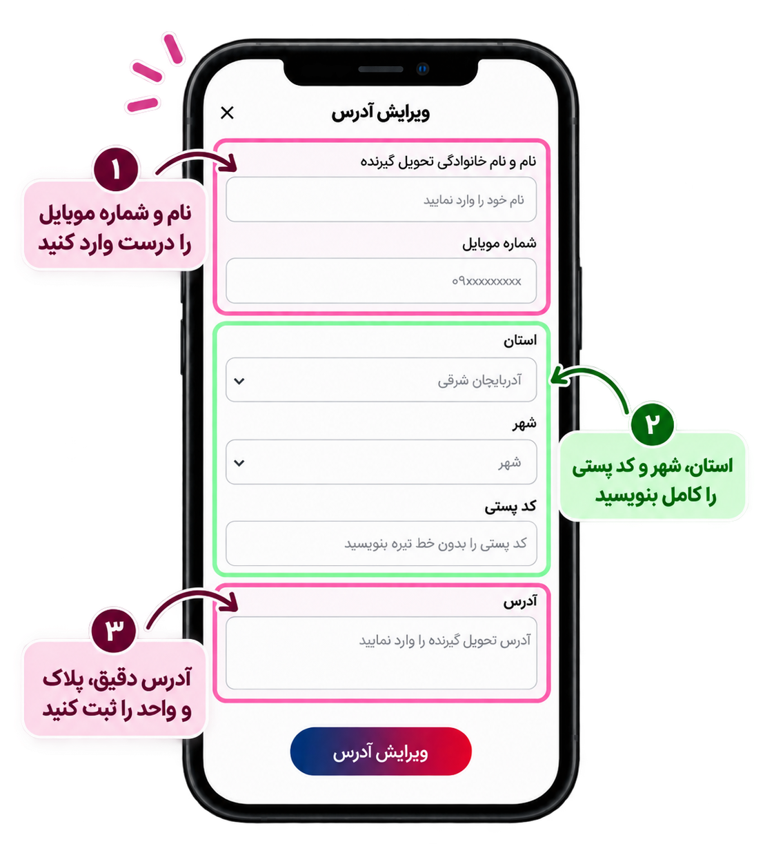 آموزش ثبت سفارش